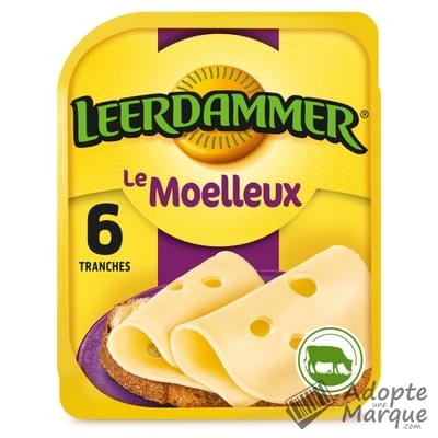 Leerdammer Fromage au lait pasteurisé en tranches Le Moelleux  Les 6 tranches - 150G