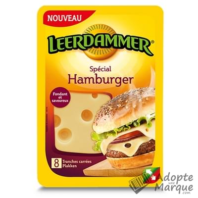 Leerdammer Fromage au lait pasteurisé en tranches Spécial Hamburger Les 8 tranches - 150G