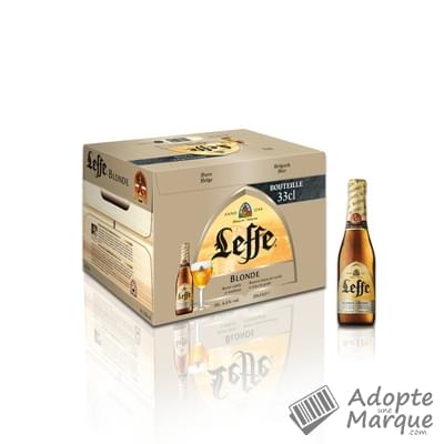 Leffe Bière Blonde d'Abbaye Belge - 6,6% vol. Les 20 bouteilles de 33CL