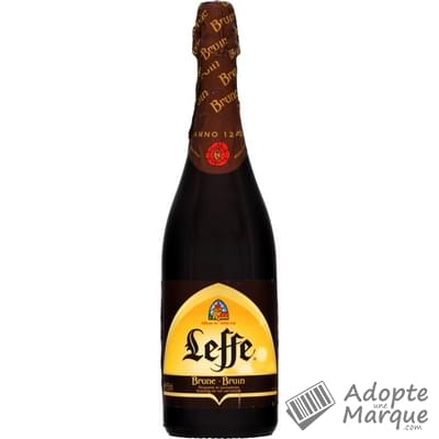 Leffe Bière Brune d'Abbaye Belge - 6,5% vol. La bouteille de 75CL