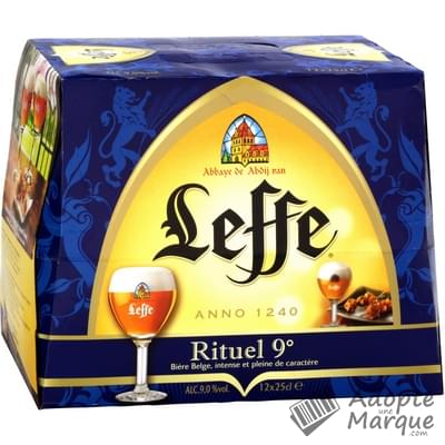 Leffe Rituel - Bière d'Abbaye Belge au Caractère Prononcé - 9% vol. Les 12 bouteilles de 25CL