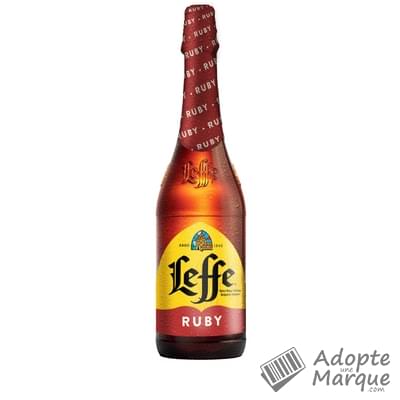Leffe Ruby - Bière d'Abbaye Belge arômatisée aux Fruits Rouges - 5% vol. La bouteille de 75CL