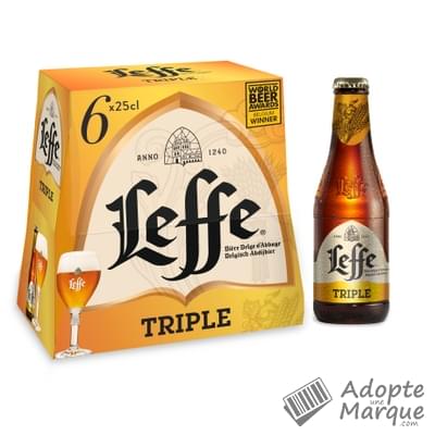 Leffe Triple - Bière d'Abbaye Belge Corsée - 8,5% vol. Les 6 bouteilles de 25CL