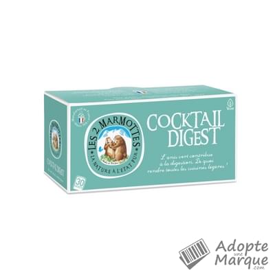 Les 2 Marmottes Infusion Cocktail Digest Les 30 sachets - 55G
