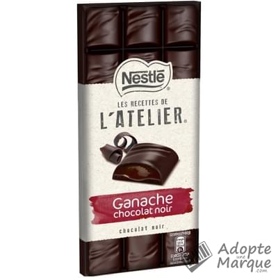 Les Recettes de l'Atelier Chocolat Noir Ganache Chocolat noir La tablette de 150G