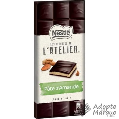 Les Recettes de l'Atelier Chocolat Noir Pâte d'Amande La tablette de 150G