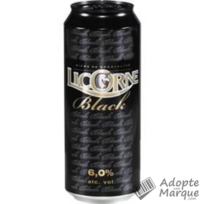 Licorne Bière Black - 6% vol. La canette de 50CL