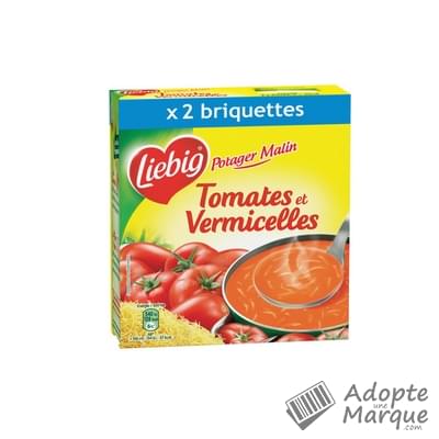 Liebig Potager Malin Soupe Tomates & Vermicelles Les 2 briques de 35CL