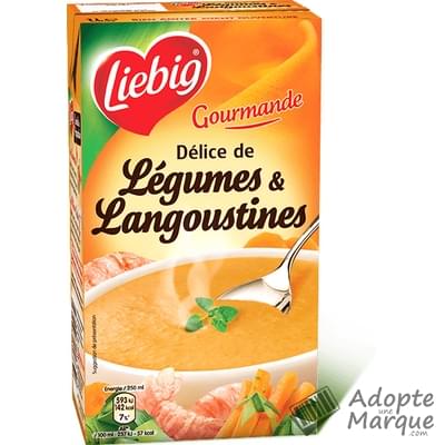 Liebig Soupe Gourmande Délice de Légumes & Langoustines La brique de 1L
