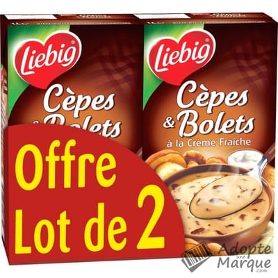 Liebig Velouté de Cèpes & Bolets à la Crème Fraîche Les 2 briques de 1L