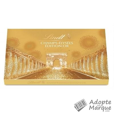 Lindt Champs-Elysées Or - Assortiment de Chocolats au Lait, Noirs & Blancs La boîte de 182G