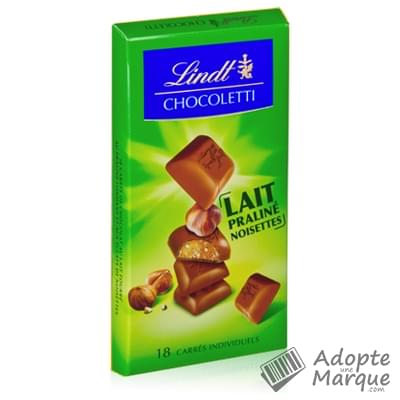 Lindt Chocoletti - Tablette Chocolat au Lait Praliné & Noisettes La tablette de 100G