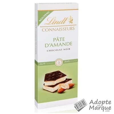 Lindt Connaisseurs - Tablette de Chocolat Noir Pâte d'Amande La tablette de 120G