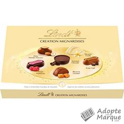 Lindt Création Mignardises - Assortiment de Chocolats Blancs, au Lait & Noirs La boîte de 430G