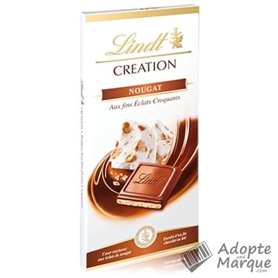 Lindt Création - Tablette Chocolat au Lait Le Nougat La tablette de 150G