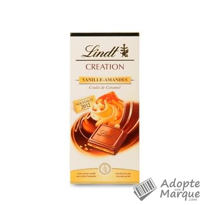 Lindt Création - Tablette Chocolat au Lait, Vanille & Amandes La tablette de 150G