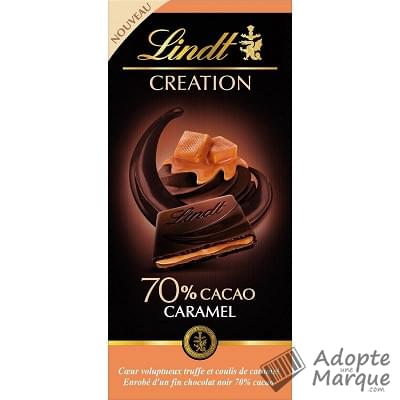 Lindt Création - Tablette Chocolat Noir 70% Cacao & Caramel La tablette de 150G