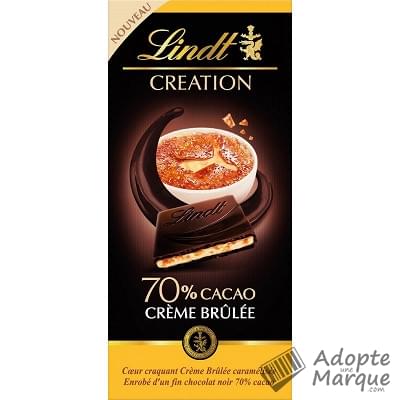 Lindt Création - Tablette Chocolat Noir 70% Cacao & Crème Brûlée La tablette de 140G