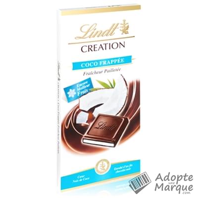 Lindt Création - Tablette Chocolat Noir & Coco Frappée La tablette de 150G