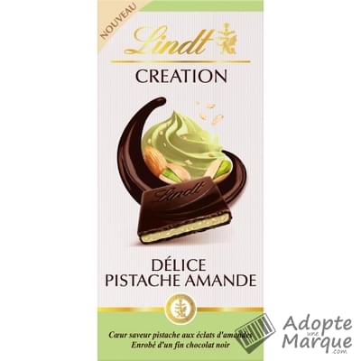 Lindt Création - Tablette Chocolat Noir & Délice Pistache Amande La tablette de 150G