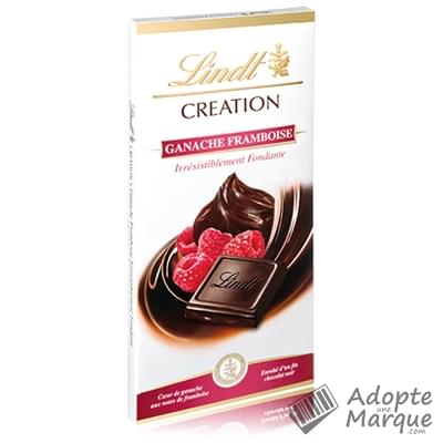Lindt Création - Tablette Chocolat Noir & Ganache Framboise La tablette de 150G