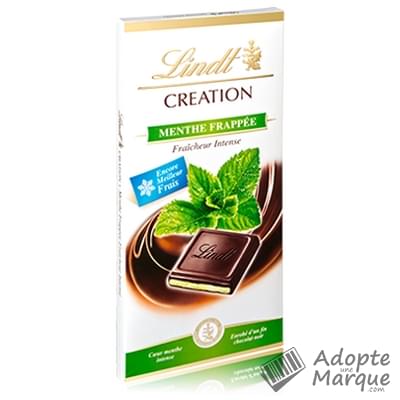 Lindt Création - Tablette Chocolat Noir & Menthe Frappée La tablette de 150G