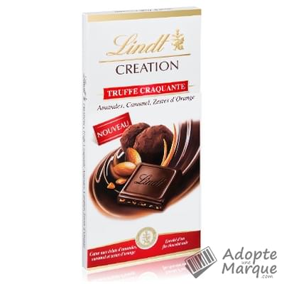Lindt Création - Tablette Chocolat Noir & Truffe Craquante La tablette de 150G