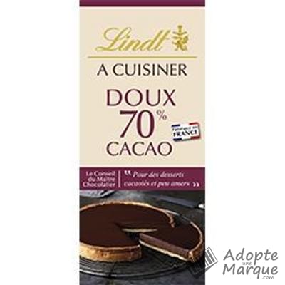 Lindt A Cuisiner - Tablette Chocolat Noir Doux 70% Cacao La tablette de 180G
