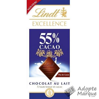 Lindt Excellence - Tablette Chocolat au Lait 55% Cacao La tablette de 80G