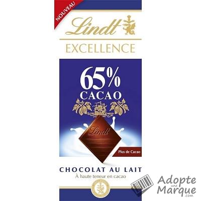 Lindt Excellence - Tablette Chocolat au Lait 65% Cacao La tablette de 80G