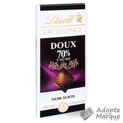 Lindt Excellence - Tablette Chocolat Noir 70% Cacao Noir Subtil La tablette de 100G