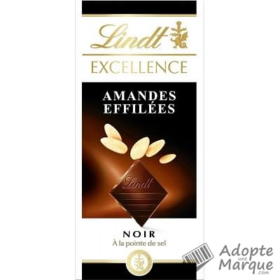 Lindt Excellence - Tablette Chocolat Noir & Amandes Effilées La tablette de 100G