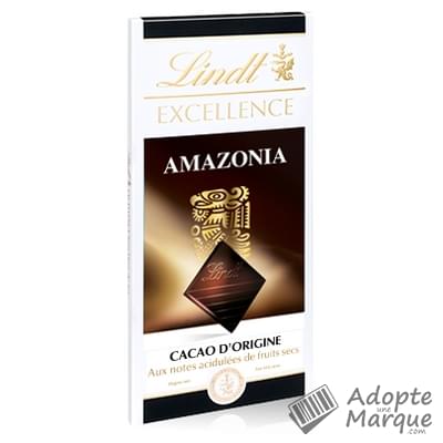 Lindt Excellence - Tablette Chocolat Noir Amazonia La tablette de 100G