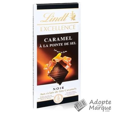 Lindt Excellence - Tablette Chocolat Noir & Caramel à la pointe de Sel La tablette de 100G