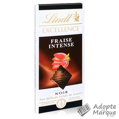 Lindt Excellence - Tablette Chocolat Noir & Fraise Intense La tablette de 100G