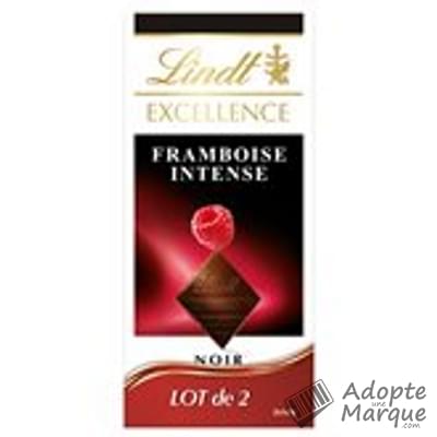 Lindt Excellence - Tablette Chocolat Noir & Framboise Intense Les 2 tablettes de 100G