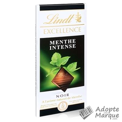 Lindt Excellence - Tablette Chocolat Noir & Menthe Intense La tablette de 100G