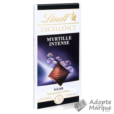 Lindt Excellence - Tablette Chocolat Noir & Myrtille Intense La tablette de 100G