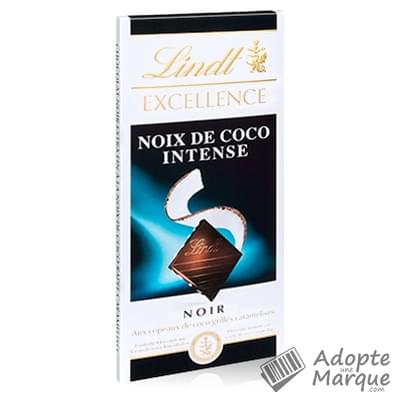 Lindt Excellence - Tablette Chocolat Noir & Noix de Coco Intense La tablette de 100G
