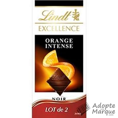 Lindt Excellence - Tablette Chocolat Noir & Orange Intense Les 2 tablettes de 100G