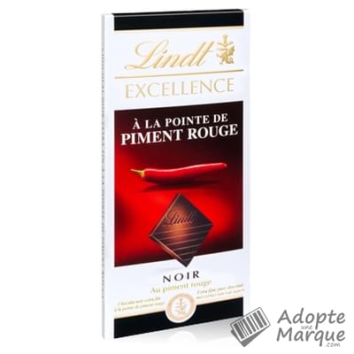 Lindt Excellence - Tablette Chocolat Noir & Pointe de Piment rouge La tablette de 100G