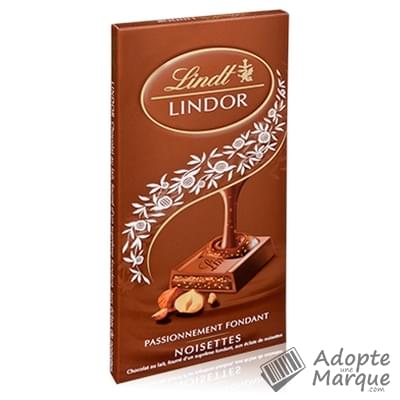 Lindt Lindor - Tablette Chocolat au Lait & Noisettes La tablette de 150G