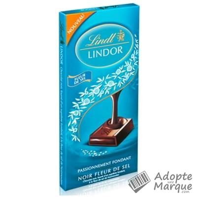 LINDT Les Grandes tablette de chocolat noir amandes-fleur de sel 1 pièce  150g pas cher 