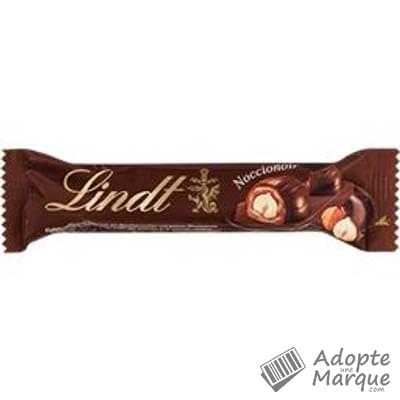 Lindt Noccionoir - Barre Chocolat Noir fourée Noisettes La barre de 40G