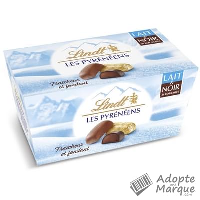 Lindt Les Pyrenéens - Bouchées de Chocolat au Lait & Chocolat Noir La boîte de 219G
