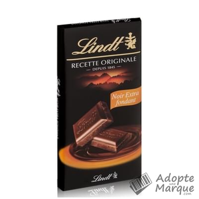 Lindt Recette Originale - Tablette Chocolat Noir Extra fondant Les 3 tablettes de 100G