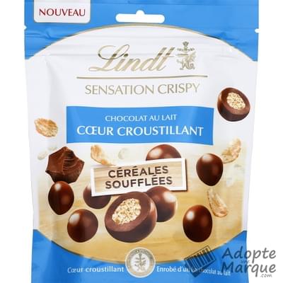 Lindt Sensation Crispy - Billes Chocolat au Lait Coeur croustillant Céréales soufflées Le sachet de 140G