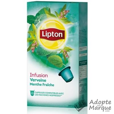 Lipton Capsule Infusion Verveine Menthe Fraîche La boîte de 10 capsules