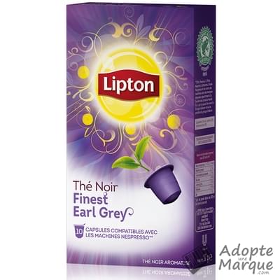 Lipton Capsule Thé Noir Finest Earl Grey La boîte de 10 capsules