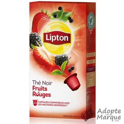 Lipton Capsule Thé Noir Fruits Rouges La boîte de 10 capsules